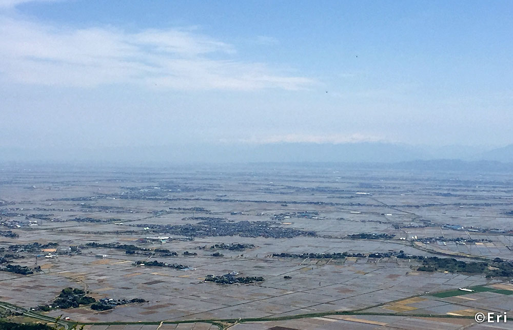 弥彦山山頂より
