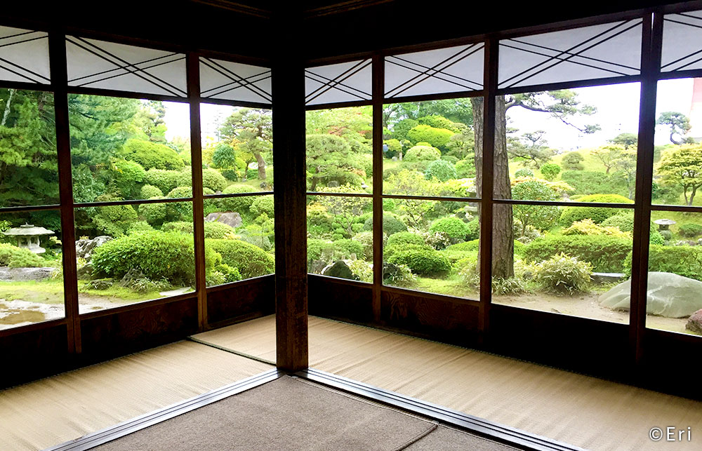 別荘内から撮影