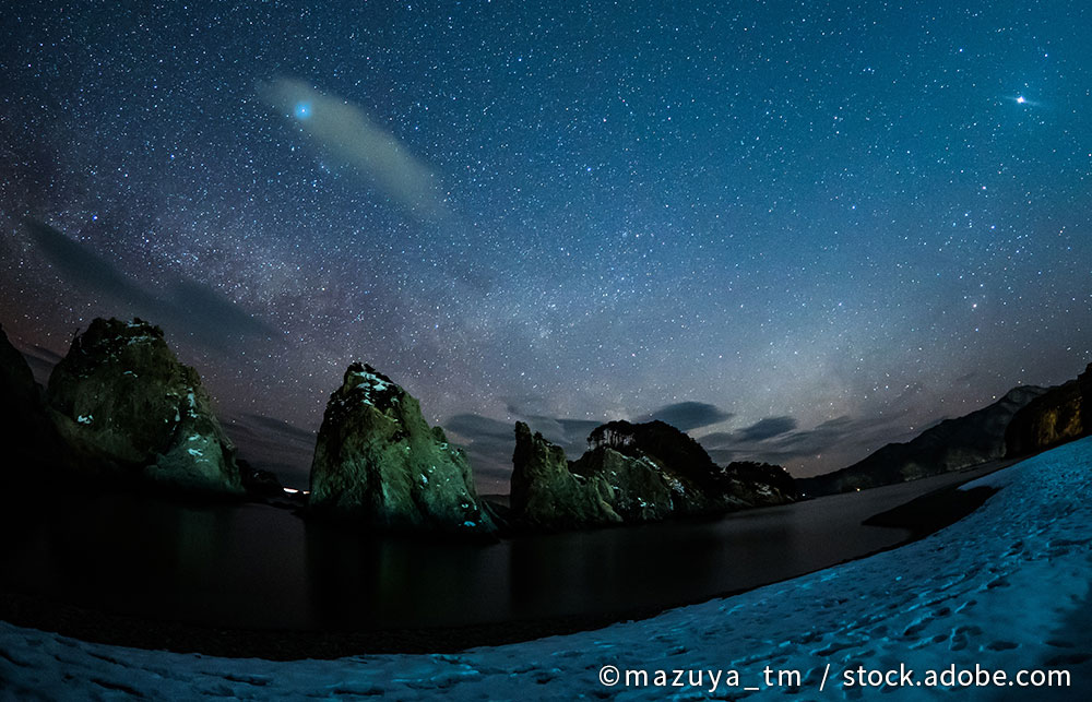 浄土ヶ浜 夜空